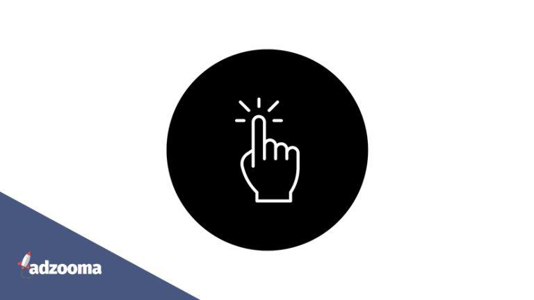 A clicking hand cursor in a black circle