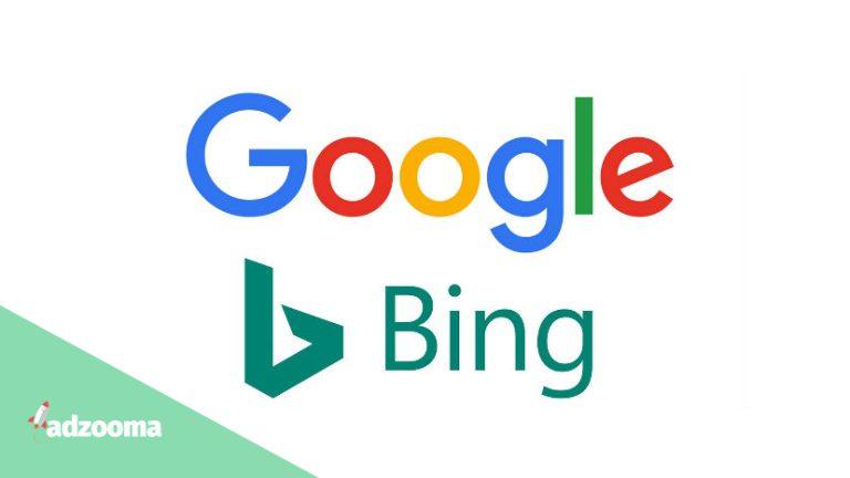 Google and Bing logos