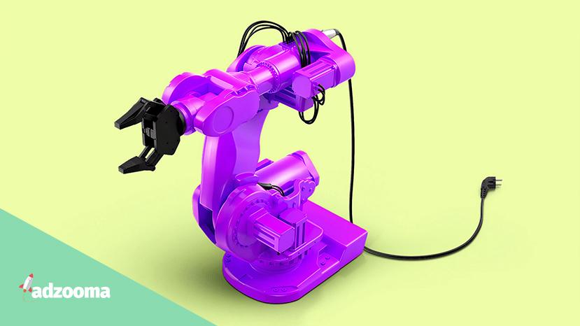 A purple toy robot